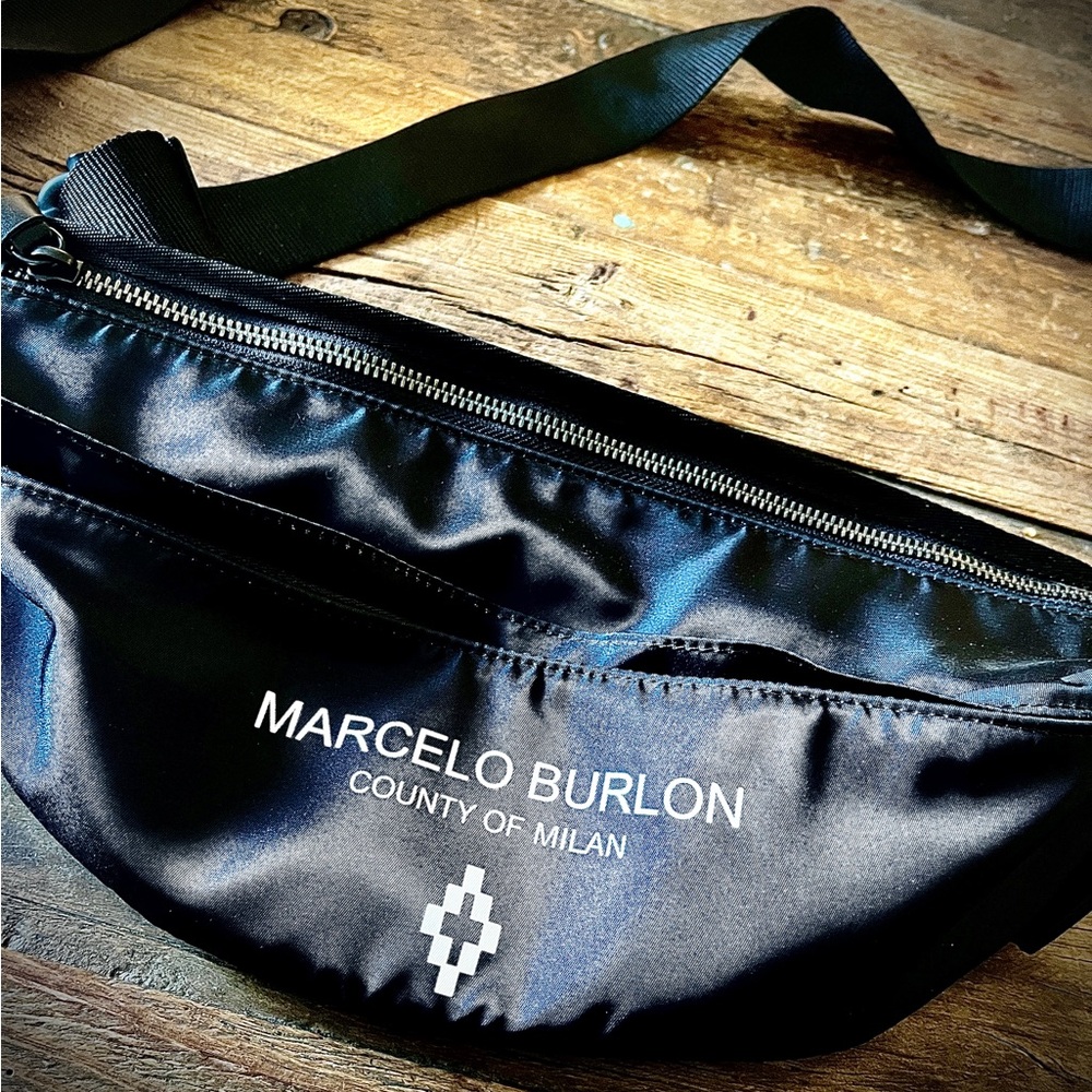 MARCELO BURLON MEN’S POUCH BLACK